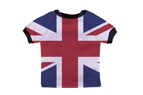 Small shirt with UK flag isolated on white background — Stock Photo, Image