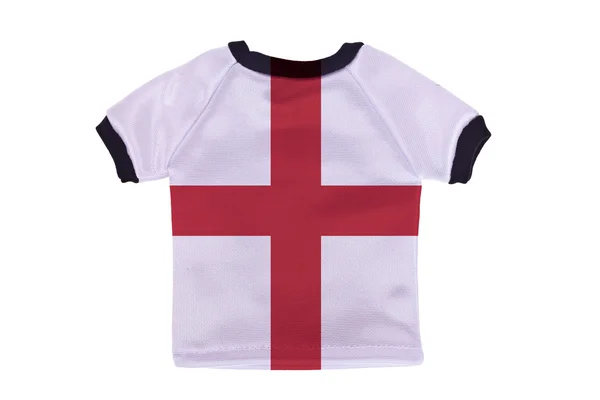 Camicia piccola con bandiera inglese isolata su sfondo bianco — Foto Stock