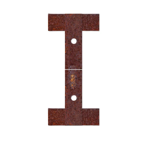 Alphabet made from rust plate — Stock Photo, Image