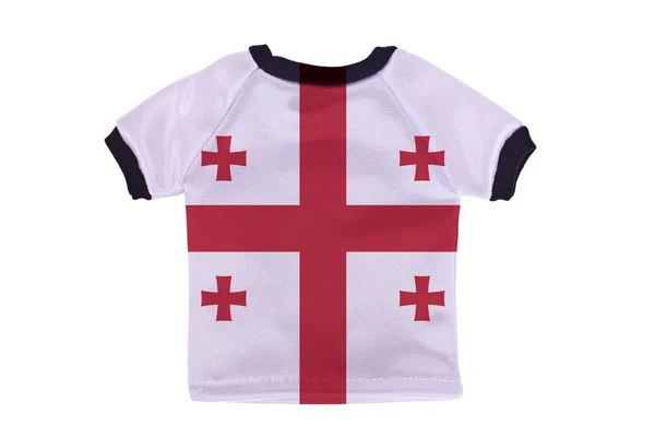Camisa pequena com bandeira da Geórgia isolada no fundo branco — Fotografia de Stock