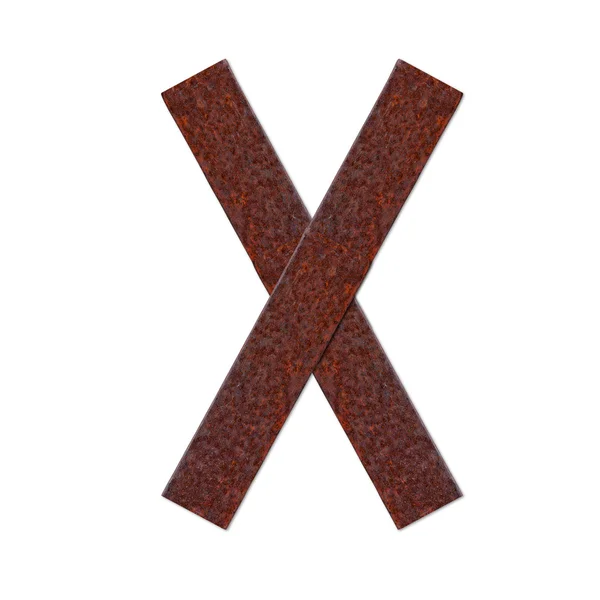 Alphabet made from rust plate — Stock Photo, Image