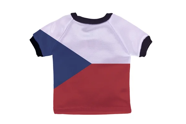 Small shirt with Czech Republic flag isolated on white backgroun — Stock Photo, Image