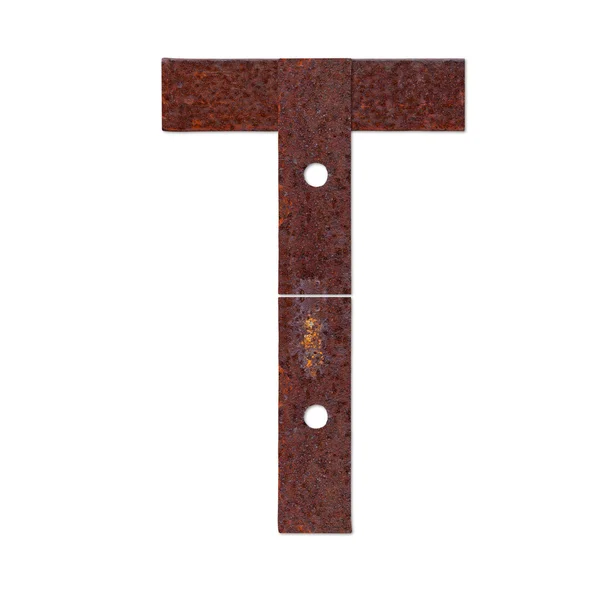 Alphabet aus Rostplatte — Stockfoto