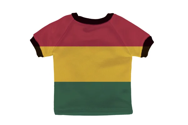 Kleine shirt met bolivia vlag geïsoleerd op witte achtergrond — Stockfoto