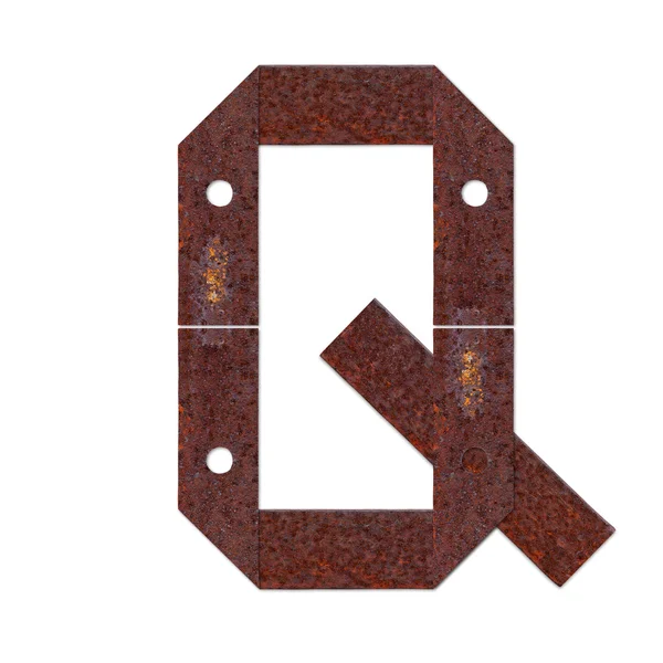 Alfabeto hecho de placa oxidada —  Fotos de Stock