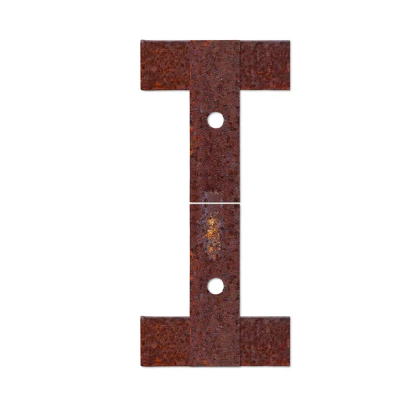錆の板から作られたアルファベット — ストック写真