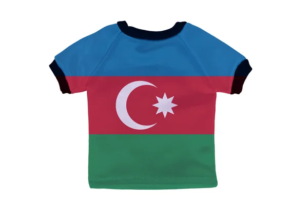 Kleine shirt met Azerbeidzjan vlag geïsoleerd op witte achtergrond — Stockfoto