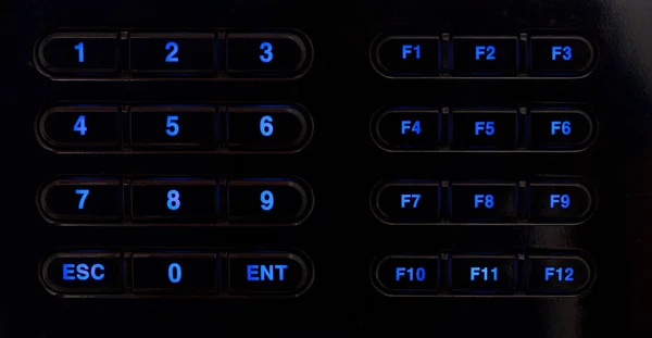 Leuchten nummerische Tastatur und Funktionstaste — Stockfoto