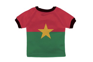 burkina faso bayrak beyaz zemin üzerine izole küçük gömlek