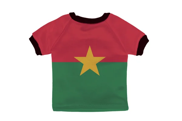 Camisa pequeña con bandera de Burkina Faso aislada sobre fondo blanco — Foto de Stock
