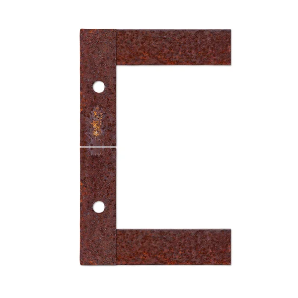 Alphabet made from rust plate — Stock Photo, Image