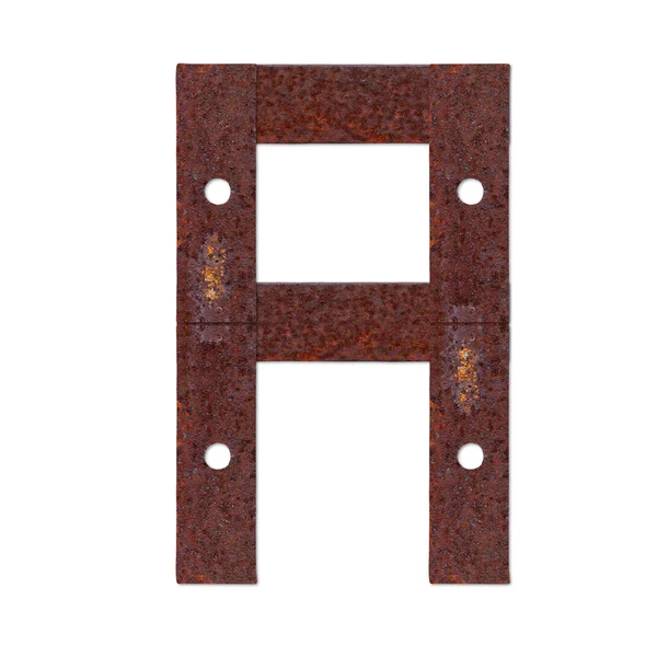 Alfabeto hecho de placa oxidada — Foto de Stock