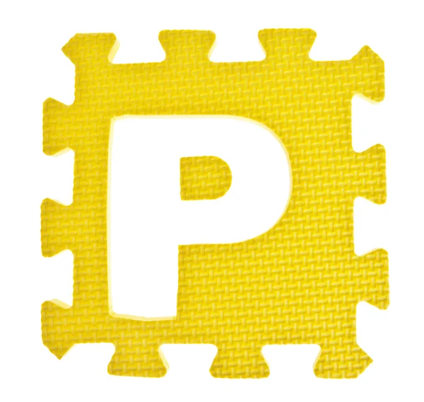 Alfabeto giocattolo pezzo isolato su sfondo bianco — Foto Stock
