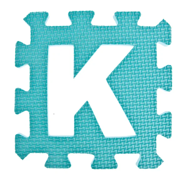 Alfabeto brinquedo peça isolada no fundo branco — Fotografia de Stock