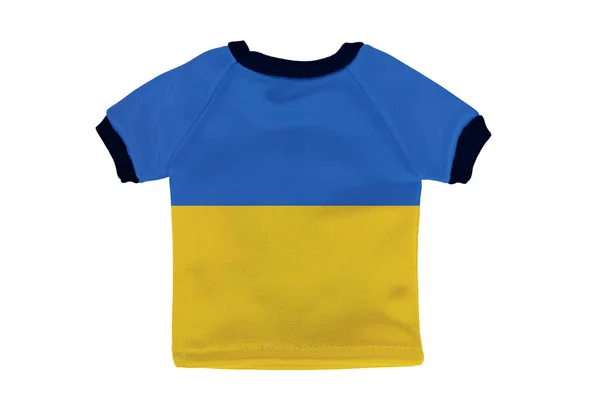 Small shirt with Ukraine flag isolated on white background — Stock Photo, Image