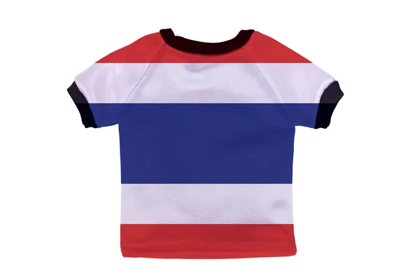 Camisa pequeña con bandera de Tailandia aislada sobre fondo blanco —  Fotos de Stock