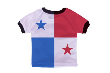 panama bayrak beyaz zemin üzerine izole küçük gömlek