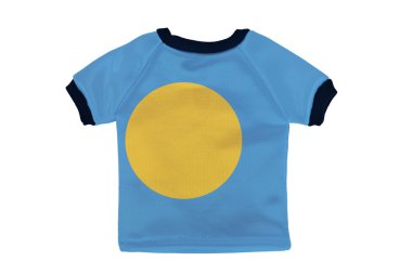 palau bayrak beyaz zemin üzerine izole küçük gömlek