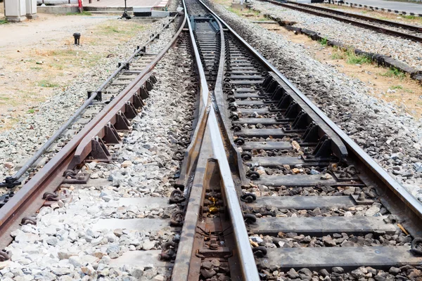 Raiway track crossing — Stock Photo, Image