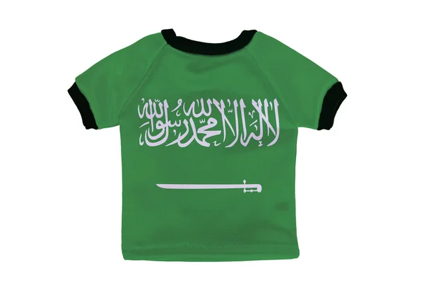 Small shirt with Saudi Arabia flag isolated on white background — Stock Photo, Image