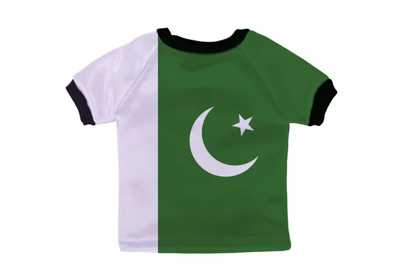 Small shirt with Pakistan flag isolated on white background — Stock Photo, Image