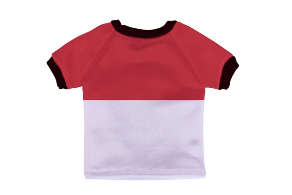 Kleine shirt met monaco vlag geïsoleerd op witte achtergrond — Stockfoto