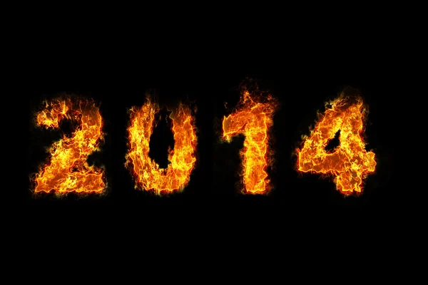 Jaar 2014 in brand — Stockfoto