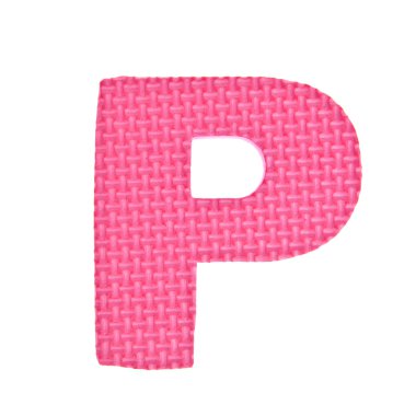 Beyaz arka plan üzerinde izole alfabe oyuncak parça