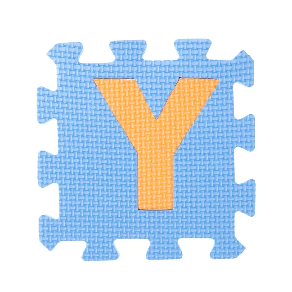 Alphabet toy piece isolated on white background — Stock Photo, Image