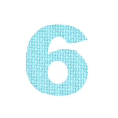 Beyaz arka plan üzerinde izole sayısal oyuncak parça