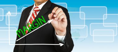 işadamı kadar kenar boşluğu ile bir grafik çizim