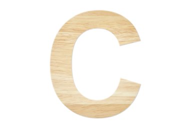 ahşap tahta harf c