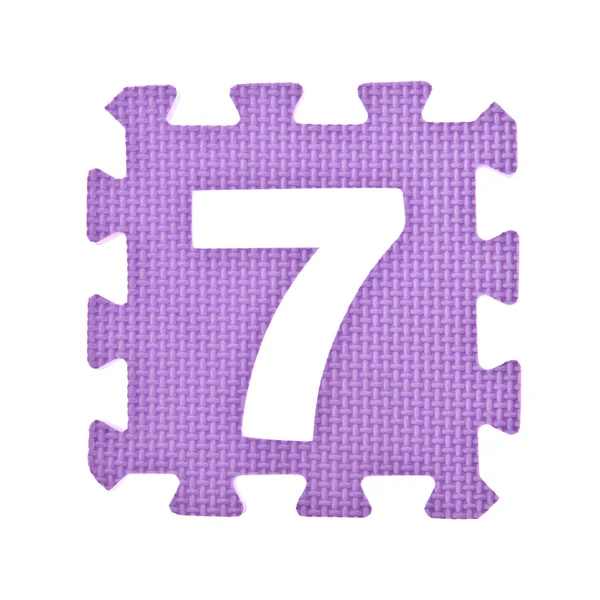 Numeric toy piece isolated on white background — Stock Photo, Image