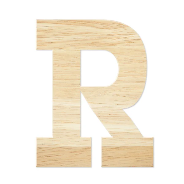 Buchstabe r aus Holzbrett — Stockfoto