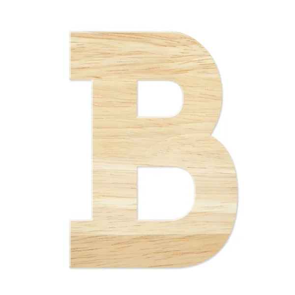 Letter B from wood board — Stock Photo, Image