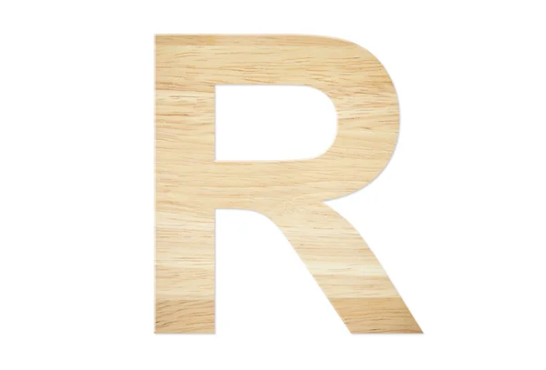 Lettera R da tavola di legno — Foto Stock
