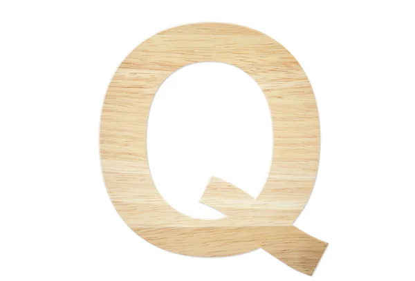 Γράμμα q από ξύλινο πίνακα — Φωτογραφία Αρχείου