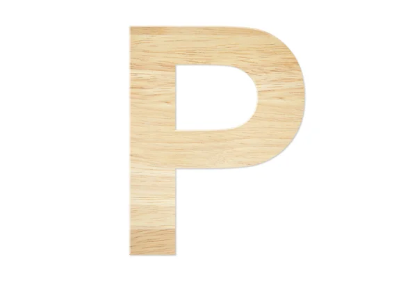 Letter P from wood board — Stock Photo, Image