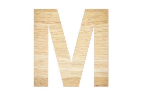 Alfabet m van houten bord — Stockfoto
