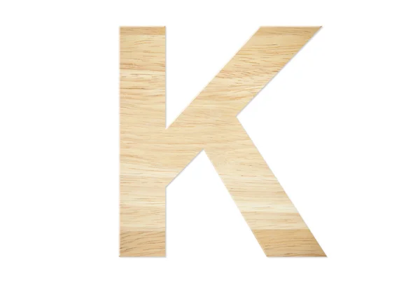 Huruf K dari papan kayu — Stok Foto