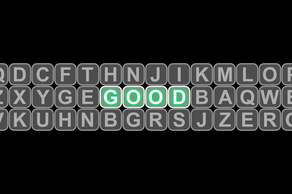 Слова Good в текстовом блоке — стоковое фото