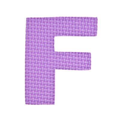 Beyaz arka plan üzerinde izole alfabe oyuncak parça