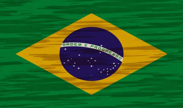 Brasil Bandera de algodón textura — Foto de Stock