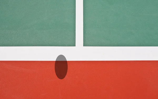 Quadra de tênis com visão de olho falcão — Fotografia de Stock