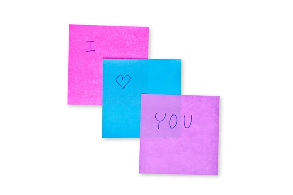 I love you paper note — Stock Photo, Image