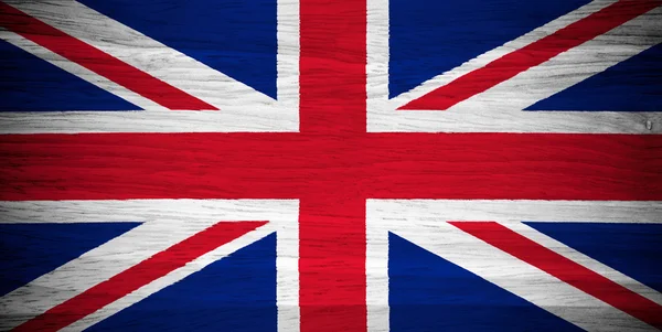 Uk Flagge auf Holz Textur — Stockfoto