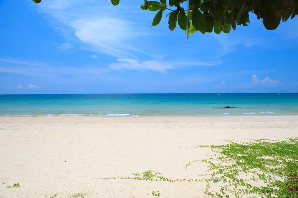 Playa y cielo azul — Foto de Stock