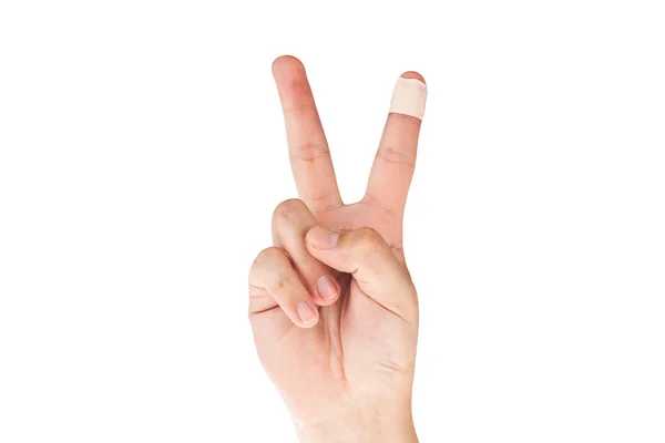 Finger mit Verband — Stockfoto