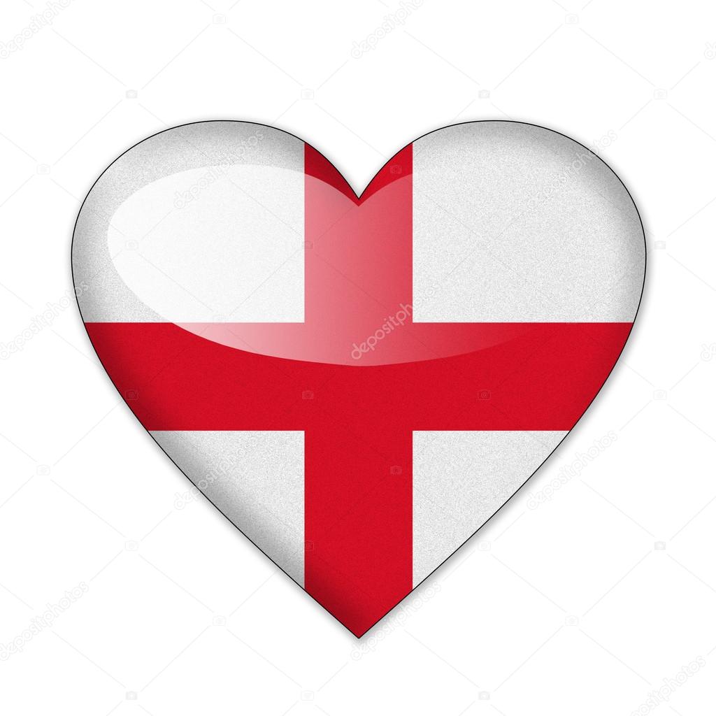 Bandeira Da Inglaterra Em Forma De Coracao Isolado No Fundo Branco Stock Photo C Pinkblue 30869755