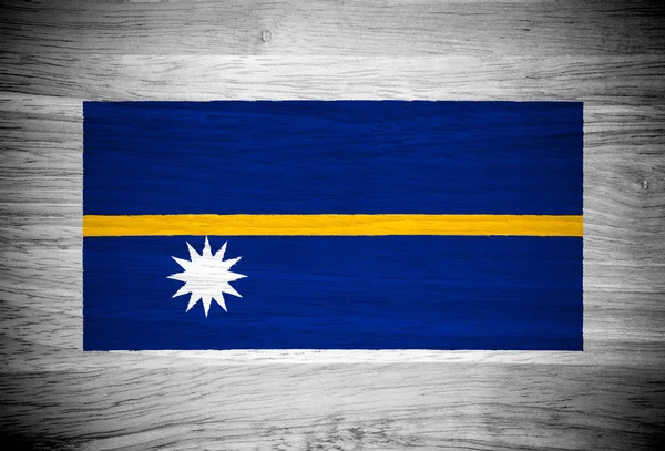 Ahşap doku Nauru bayrağı — Stok fotoğraf